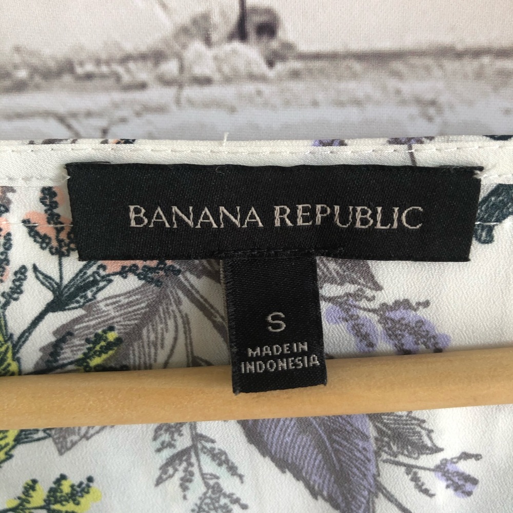 BANANA REPUBLIC Blouse with Pleated Collar Size S - Picture 4 of 4